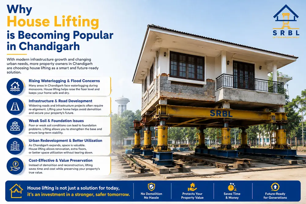 SRBL House Lifting Company perfectly done the house lifting work in Chandigarh